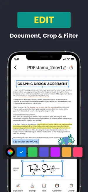 PDF Scanner & Signature Maker 一鍵簽名、標註 PDF 超輕鬆！原價 $99.99，終生版限時免費iOS APP