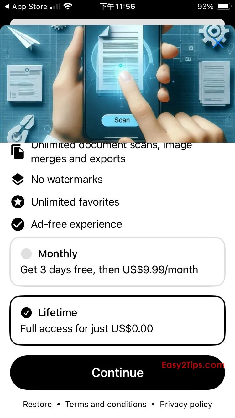 Scan PDF－Convert Document - 全能 PDF 掃描與轉換工具！原價 $59.99，終生版限時免費iOS APP