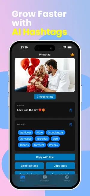 原價 $49.99，高級版終生訂閱限時免費 iOS App – AI Hashtag Generator Phototag 讓你的社群媒體獲得更多讚數與粉絲！