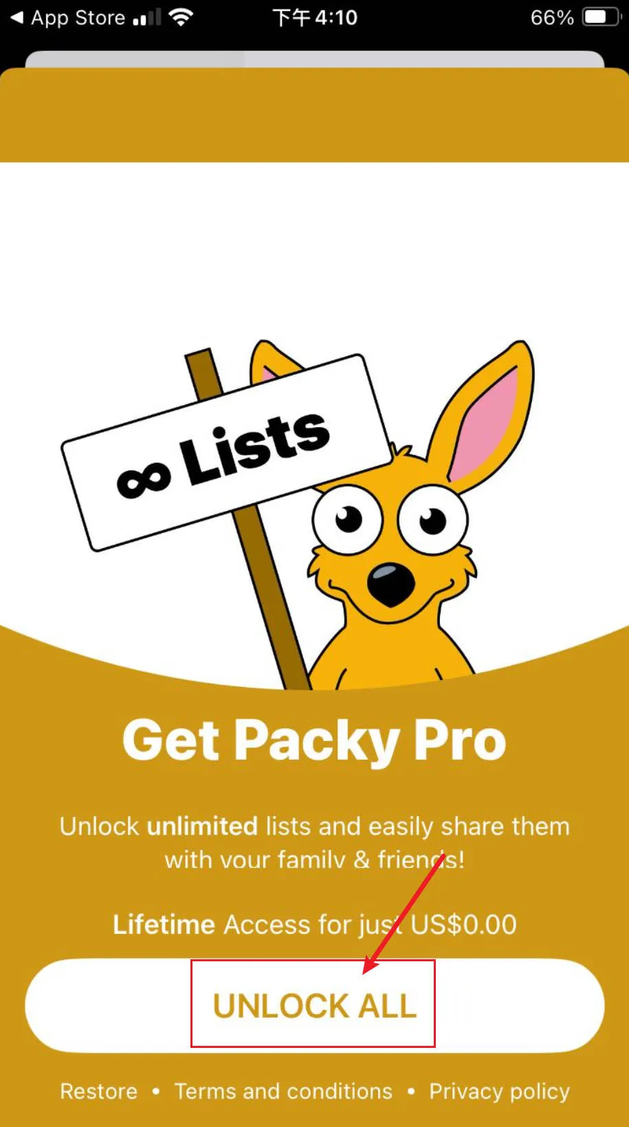 原價 $4.99，終生版限時免費 iOS APP – Packing List Checklist: Packy 旅行打包清單