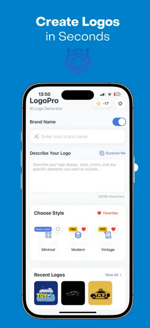 原價 $9.99,終生版限時免費 iOS App – AI Logo Maker -LogoPro 輕鬆打造專屬品牌標誌