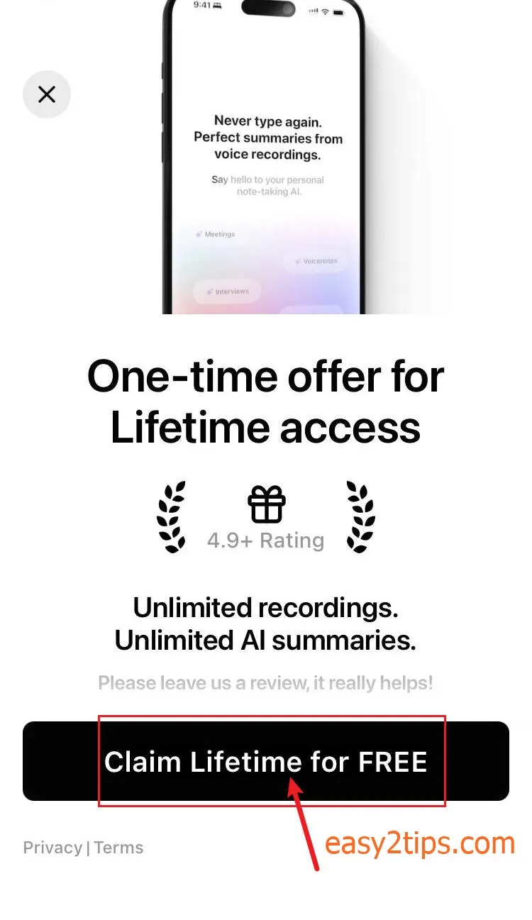 原價 $289.99，終生版限時免費 iOS App - YapNote - AI 幫你記錄一切，語音轉筆記