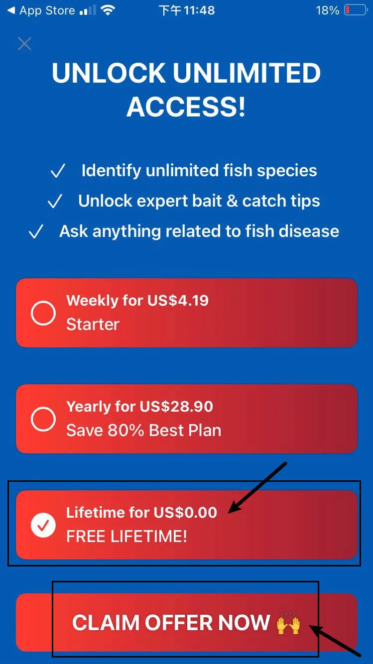 原價 $79.99，終生版限時免費 iOS APP – Fish Identifier & Finder - AI 魚類辨識神器