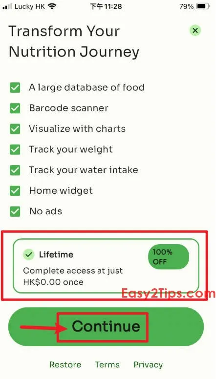原價 $34.99,終生版限時免費 iOS App – Food Tracker - Caloist 輕鬆掌控你的飲食健康