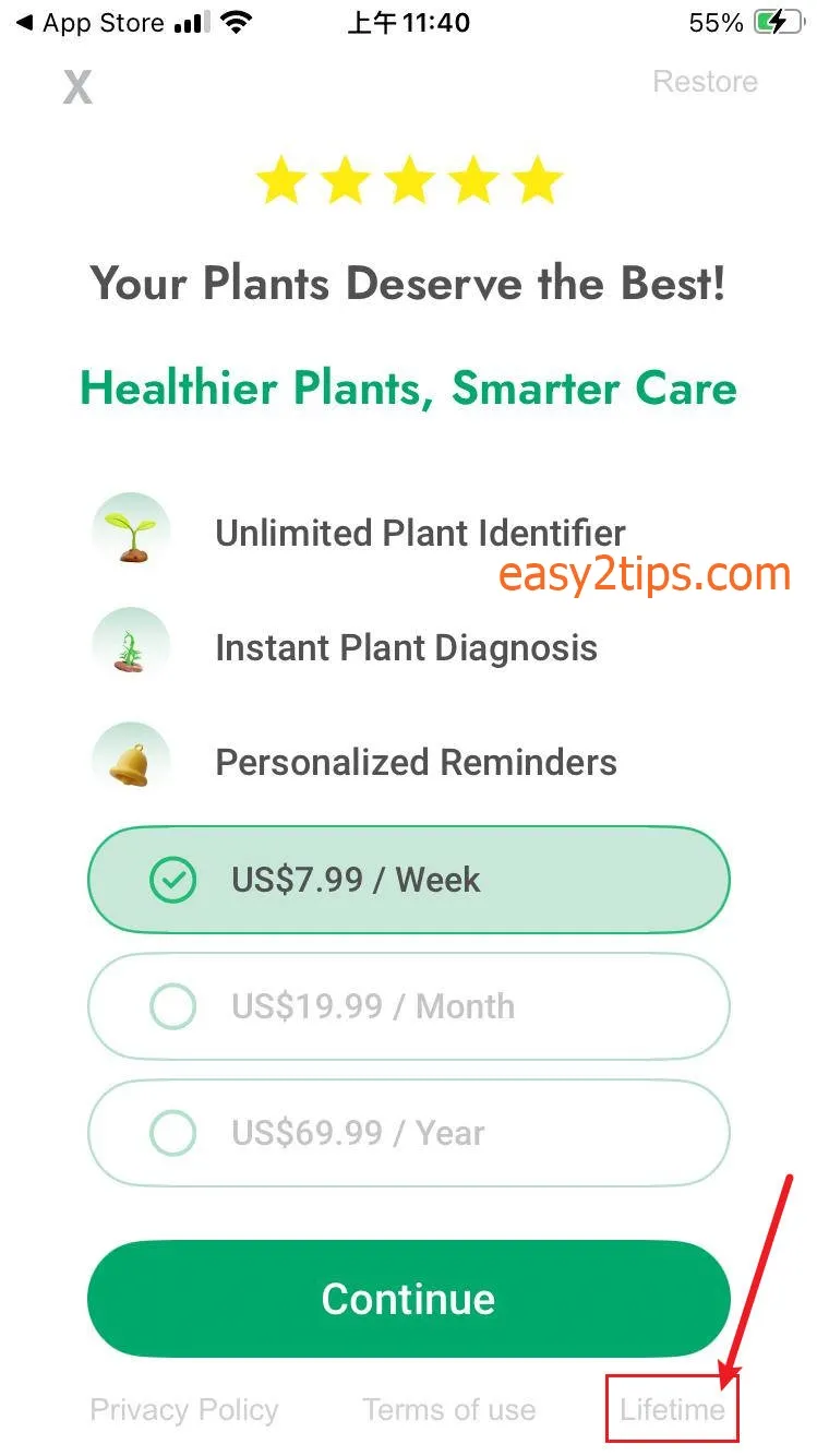 原價 $99.99，終生版限時免費 iOS APP – Plant Recognition & identifier 植物照護小幫手