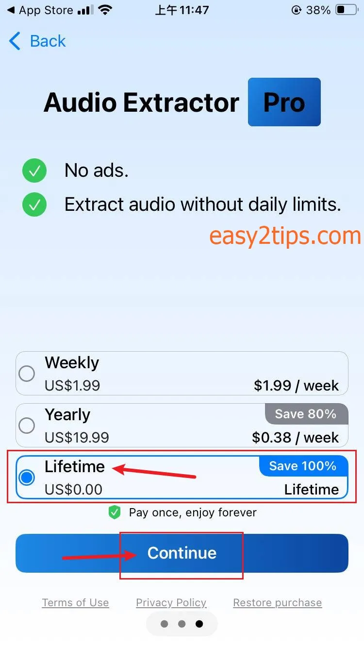 原價 $39.99,終生版限時免費 iOS App:Audio Extractor 一鍵提取影片的音軌