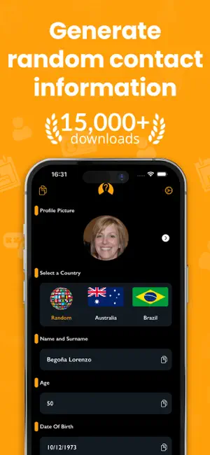 原價 $3.99,終生版限時免費 iOS App:Random Name Generator – Id Bio 多功能隨機生成器