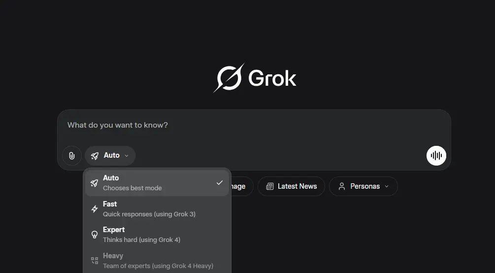 xAI 將 Grok 4 全球開放免費使用,限時「提高速率限制」; Auto 與 Expert 模式向所有用戶開放